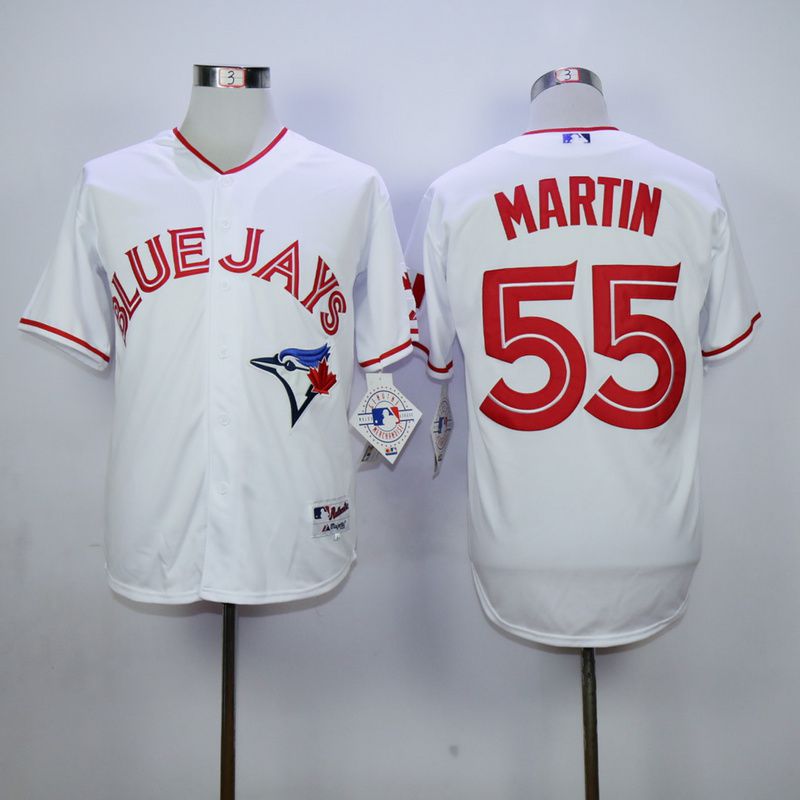 Men Toronto Blue Jays #55 Martin White red MLB Jerseys